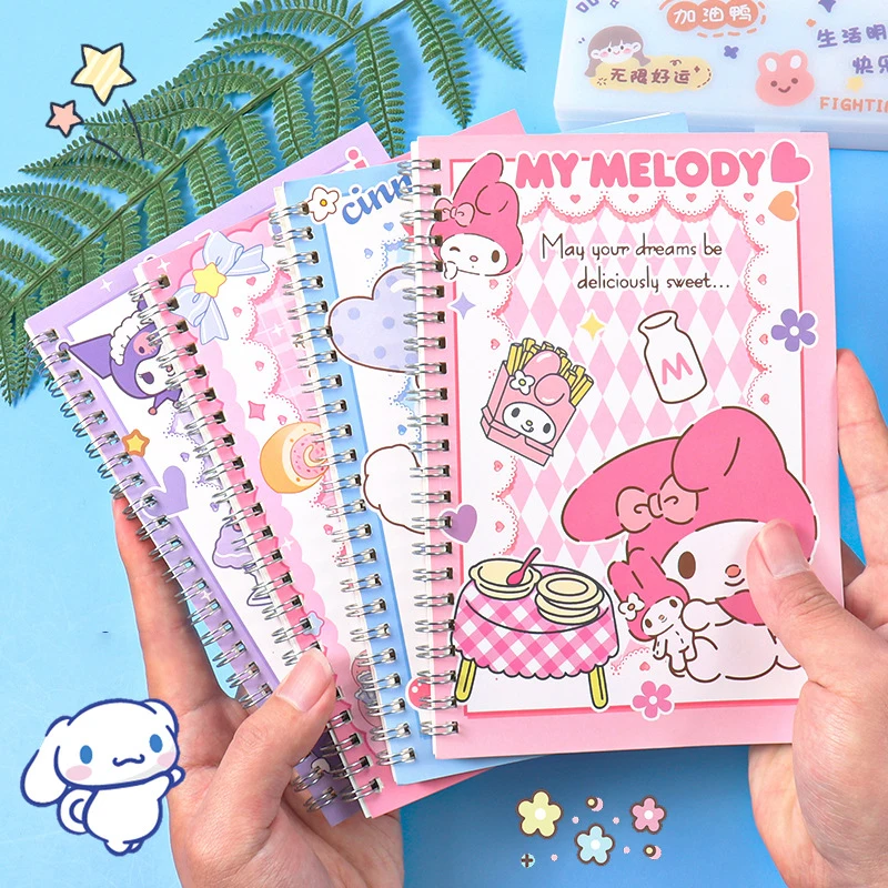 Sanrio Book Kawaii Kuromi Cinnamoroll Melody Coil Book Student Cartoon Notebook Diary Children's Stationery Christmas Gifts
Sanrio Book Kawaii Kuromi Cinnamoroll Melody Coil Book Student Cartoon Notebook Diary Children's Stationery Christmas Gifts