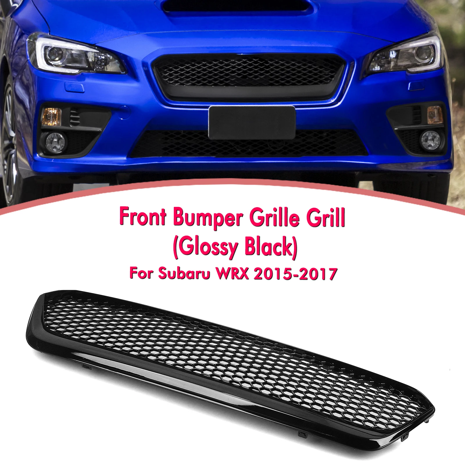Решетка передней решетки гоночного гриля верхний бампер для Subaru WRX 2015 2016 2017