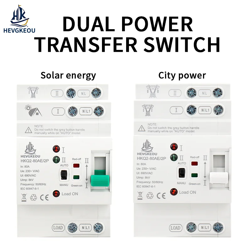 HEVGKEOU 80A Smart ATS для солнечного инвертора 220V
HEVGKEOU 80A Smart ATS для солнечного инвертора 220V