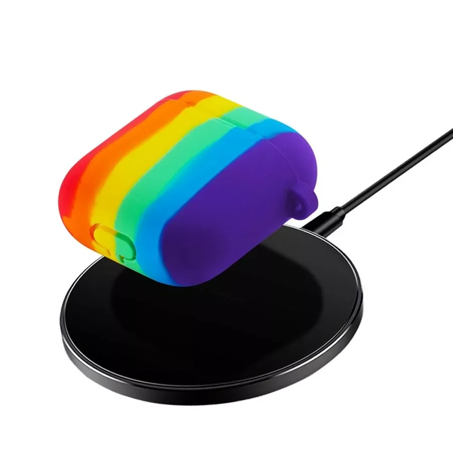 Rainbow Strips Silicone Case For AirPods 1 2 Earbuds Charging Box AirPods Pro 3 Protective Case With Carabiner
Rainbow Strips Silicone Case For AirPods 1 2 Earbuds Charging Box AirPods Pro 3 Protective Case With Carabiner