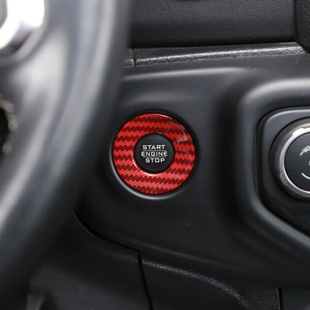 1pc Car Interior Red Carbon Fiber ABS Engine Start Stop Button Trim For Jeep Wrangler JL JT 2018+ Button Trim Accessories
1pc Car Interior Red Carbon Fiber ABS Engine Start Stop Button Trim For Jeep Wrangler JL JT 2018+ Button Trim Accessories
