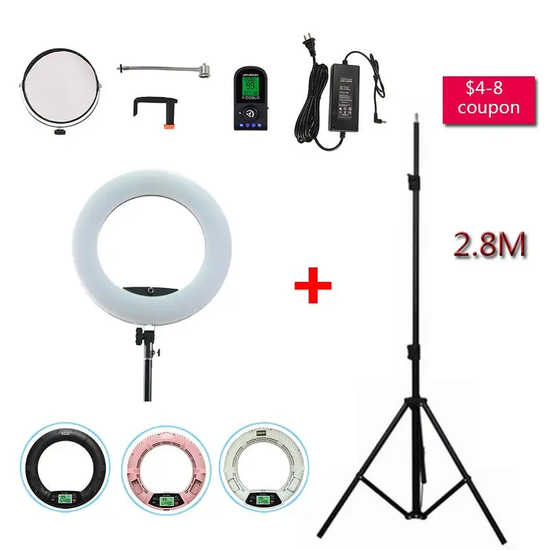 Yidoblo Black FE-480II LCD Photographic Ring Lamp +Tripod Studio LAMP 3200K-5600K Camera Light 480 LED RC Video Light Lamp Kit
Yidoblo Black FE-480II LCD Photographic Ring Lamp +Tripod Studio LAMP 3200K-5600K Camera Light 480 LED RC Video Light Lamp Kit