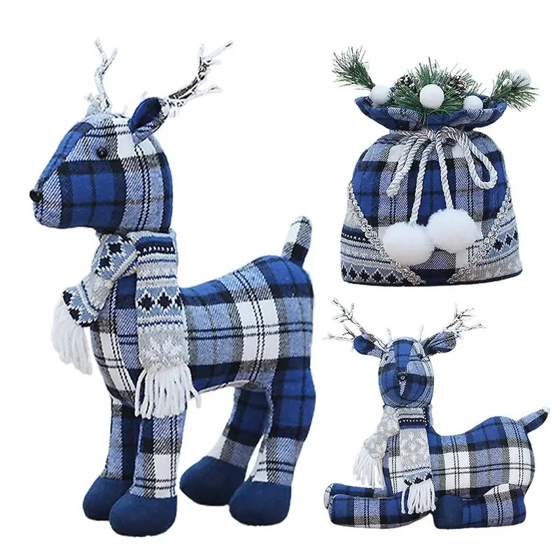 Elk Stuffed Animal Christmas Reindeer Doll Elk Ornaments Figurine Christmas New Blue Fabric Elk Doll Plush Toys Table Decor
Elk Stuffed Animal Christmas Reindeer Doll Elk Ornaments Figurine Christmas New Blue Fabric Elk Doll Plush Toys Table Decor