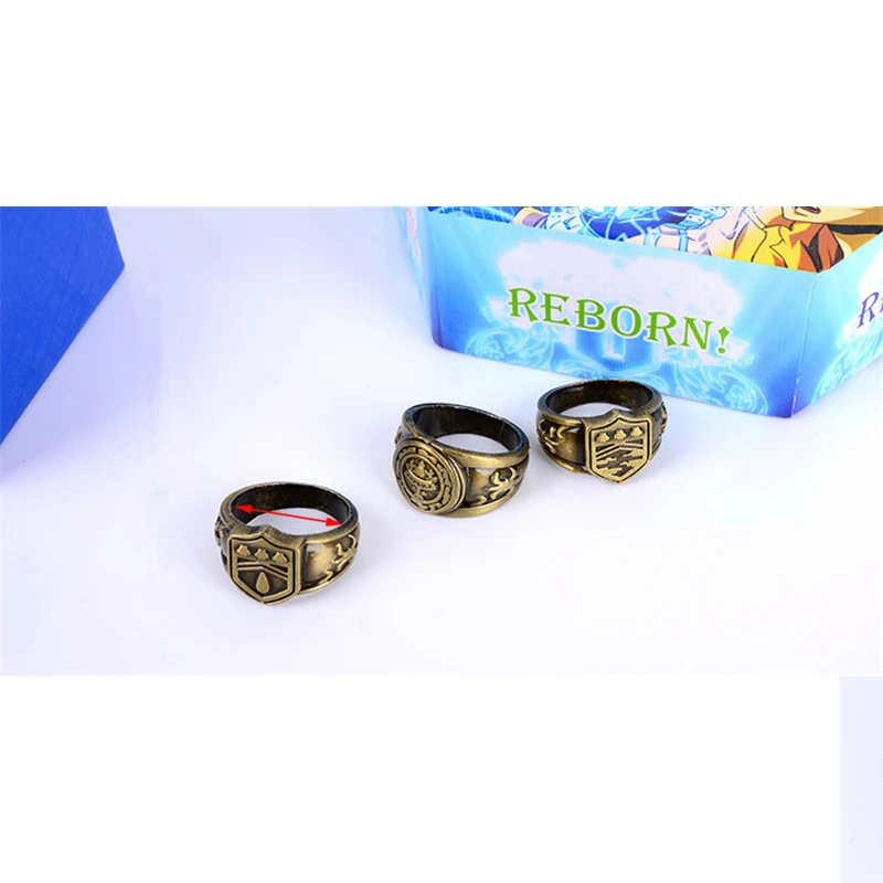 Оптовая продажа 3 комплекта кольца реборн из японского аниме фигурки героев