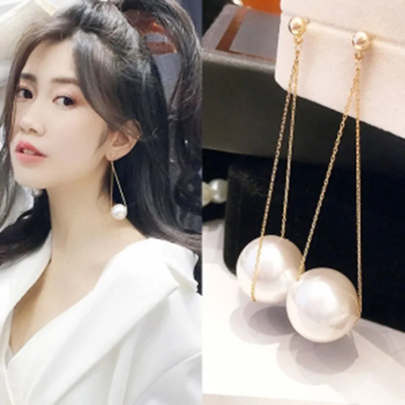 S925 Silver Ear Studs Metal Chain Hanging Pearl Simplicity Super Fairy Long Eardrops Elegant Jewelry for Women Girl Gift
S925 Silver Ear Studs Metal Chain Hanging Pearl Simplicity Super Fairy Long Eardrops Elegant Jewelry for Women Girl Gift