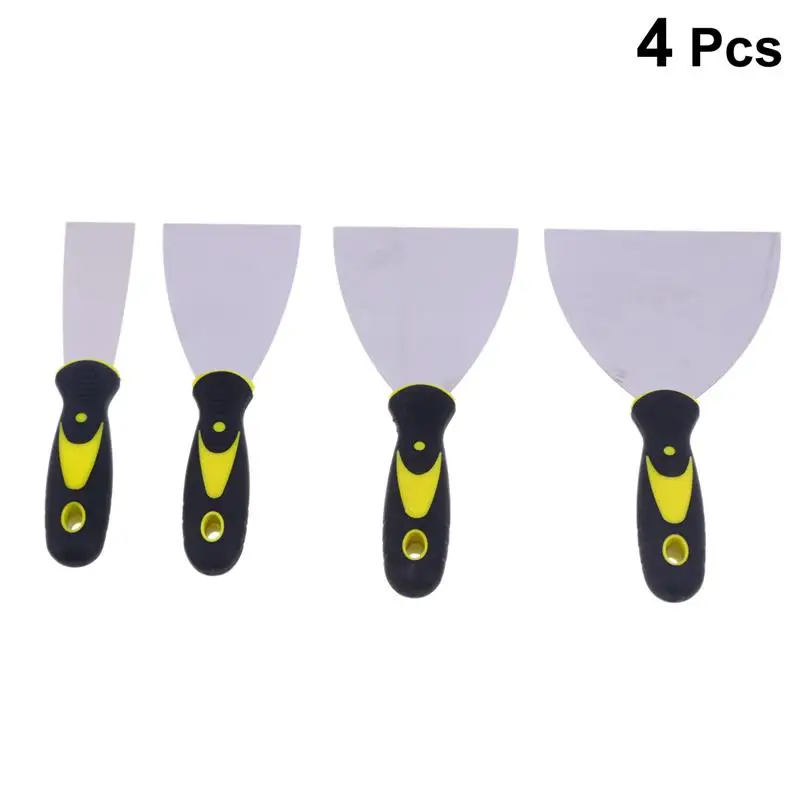 4 Pcs Stainless Steel Drywall Taping Knives Putty Set Wall Scraper with Flexible Steel and Comfortable and Anti-slip Handle
4 Pcs Stainless Steel Drywall Taping Knives Putty Set Wall Scraper with Flexible Steel and Comfortable and Anti-slip Handle