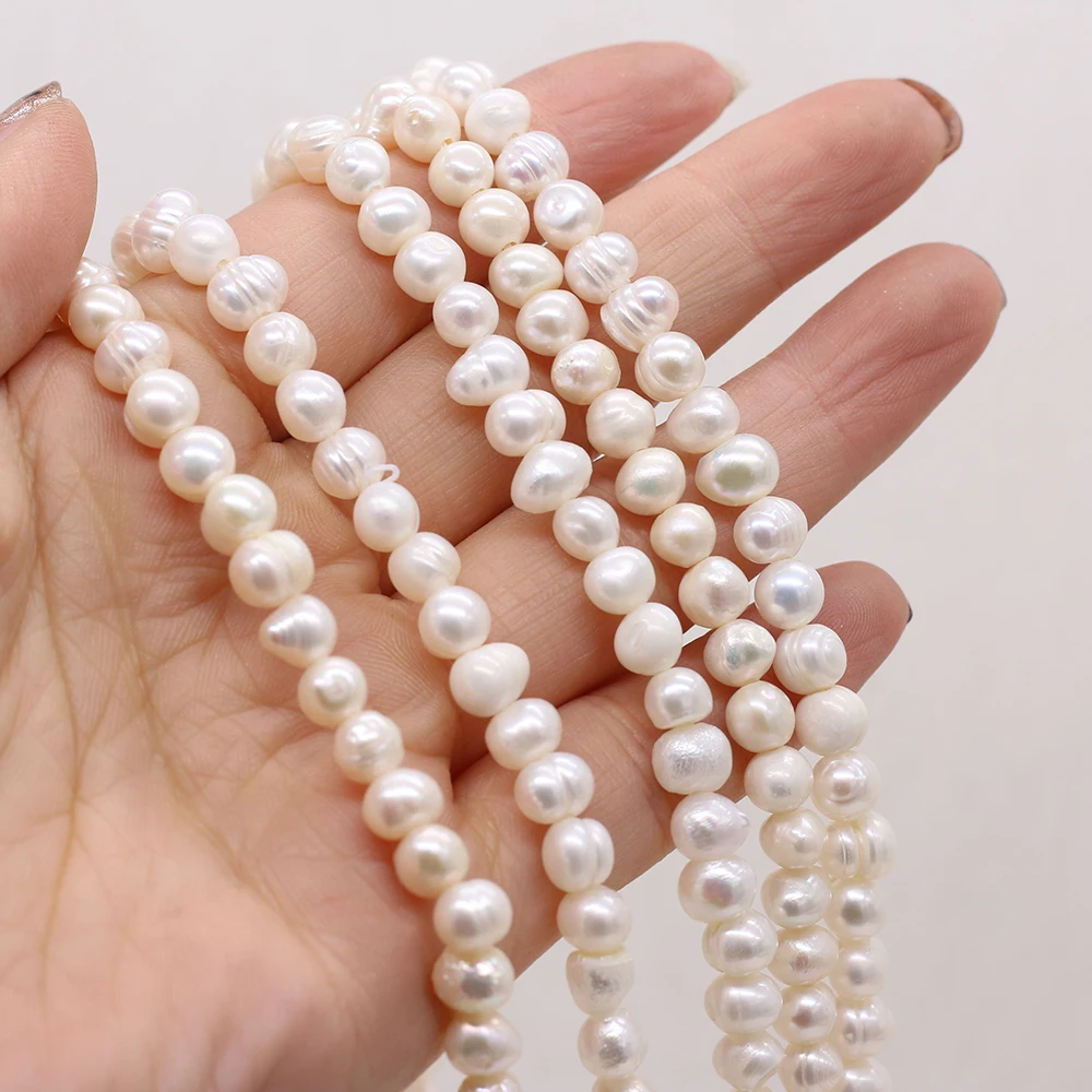 High Quality Natural Freshwater Pearl Near Round Shape Beads DIY Ladies Exquisite Necklace Bracelet Make Exquisite Jewelry Gifts
High Quality Natural Freshwater Pearl Near Round Shape Beads DIY Ladies Exquisite Necklace Bracelet Make Exquisite Jewelry Gifts