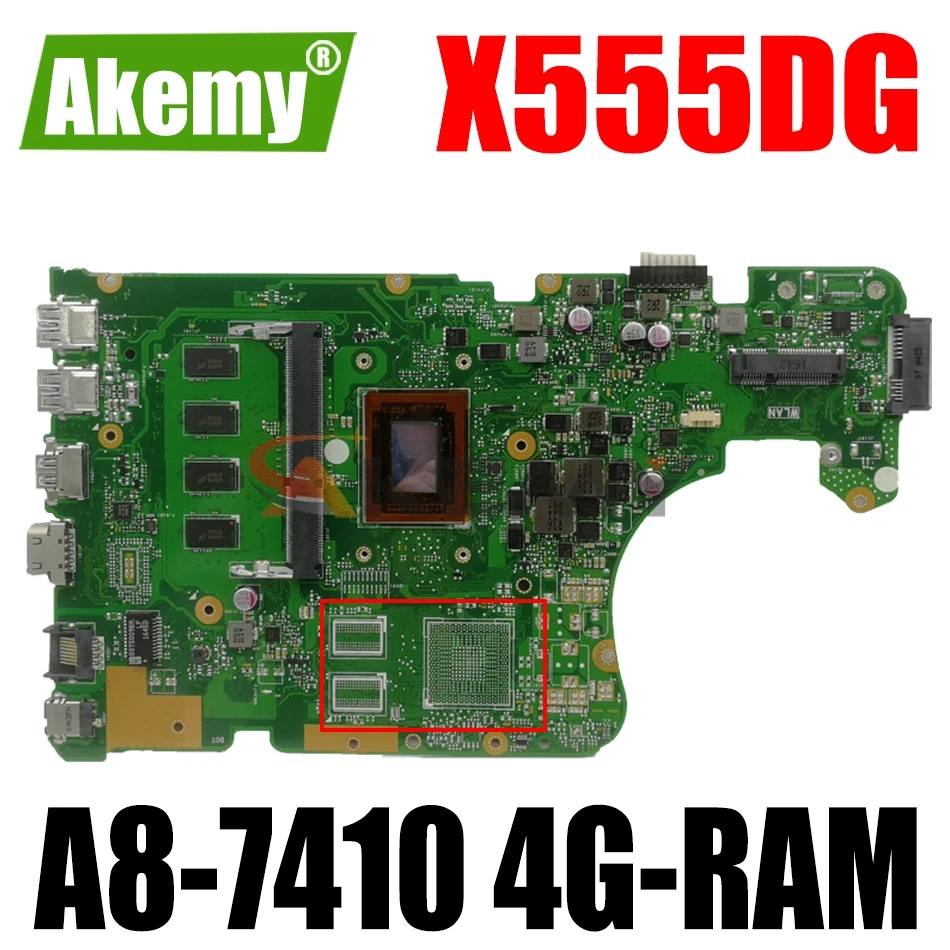 AKEMY X555DG Laptop motherboard for ASUS X555YA X555YI X555Y X555DA X555D original mainboard 4G-RAM A8-7410 UMA
AKEMY X555DG Laptop motherboard for ASUS X555YA X555YI X555Y X555DA X555D original mainboard 4G-RAM A8-7410 UMA
