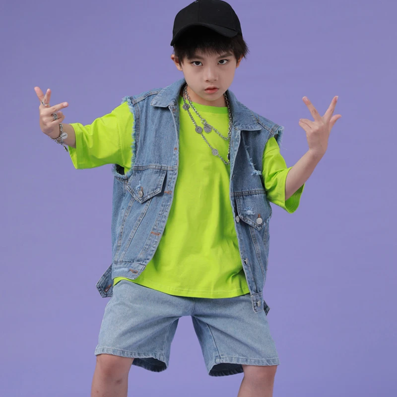 Boys Jazz Dance Costumes For Kids Loose Denim Suit Ballroom Hip Hop Dance Clothing Girls Streetwear Performance Outfits DQS10614
Boys Jazz Dance Costumes For Kids Loose Denim Suit Ballroom Hip Hop Dance Clothing Girls Streetwear Performance Outfits DQS10614
