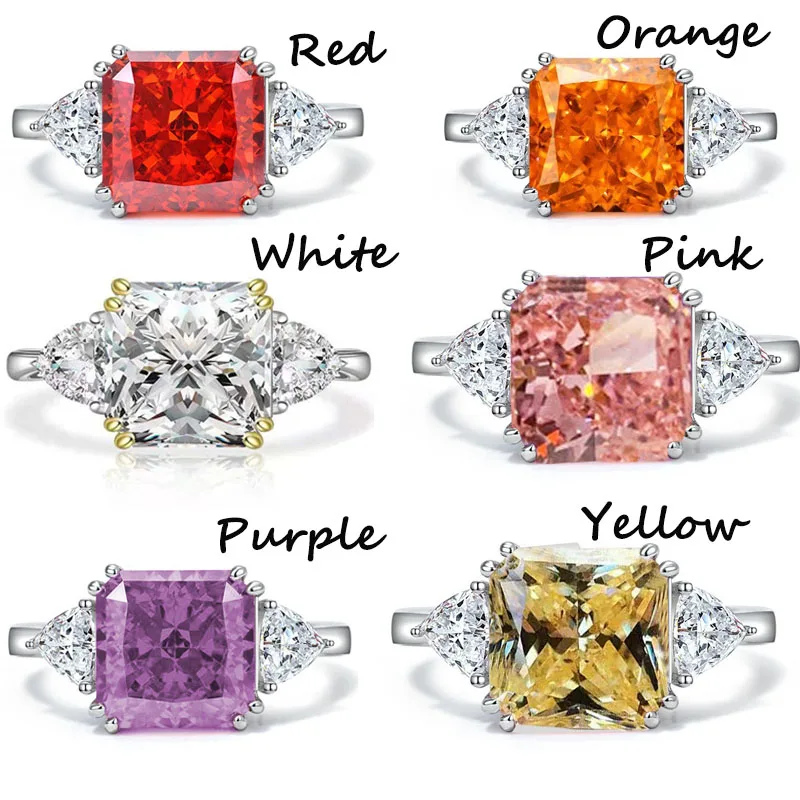 Luxury 6 Colors Female Girl Square Crystal CZ Ring Silver Color White Pink Yellow Ring Party Promise Engagement Rings for Women
Luxury 6 Colors Female Girl Square Crystal CZ Ring Silver Color White Pink Yellow Ring Party Promise Engagement Rings for Women