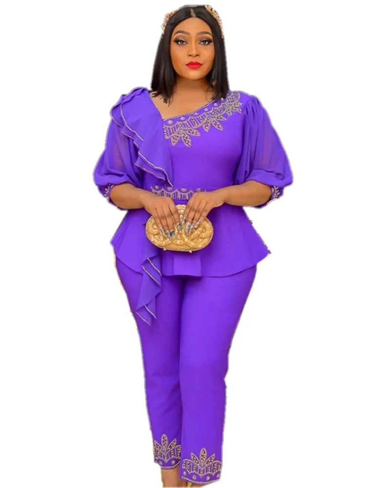 2 Piece Women Set Dashiki African Clothes New Ruffled Casual Fashion OL Suit Straight Pants And Tops Party Lady Matching Sets
2 Piece Women Set Dashiki African Clothes New Ruffled Casual Fashion OL Suit Straight Pants And Tops Party Lady Matching Sets