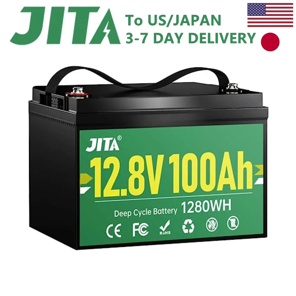 JITA New 12V 100Ah LiFePo4 Battery Lithium Iron Phosphate 12V LiFePo4 Rechargeable Battery for Kid Scooters Boat Motor
JITA New 12V 100Ah LiFePo4 Battery Lithium Iron Phosphate 12V LiFePo4 Rechargeable Battery for Kid Scooters Boat Motor