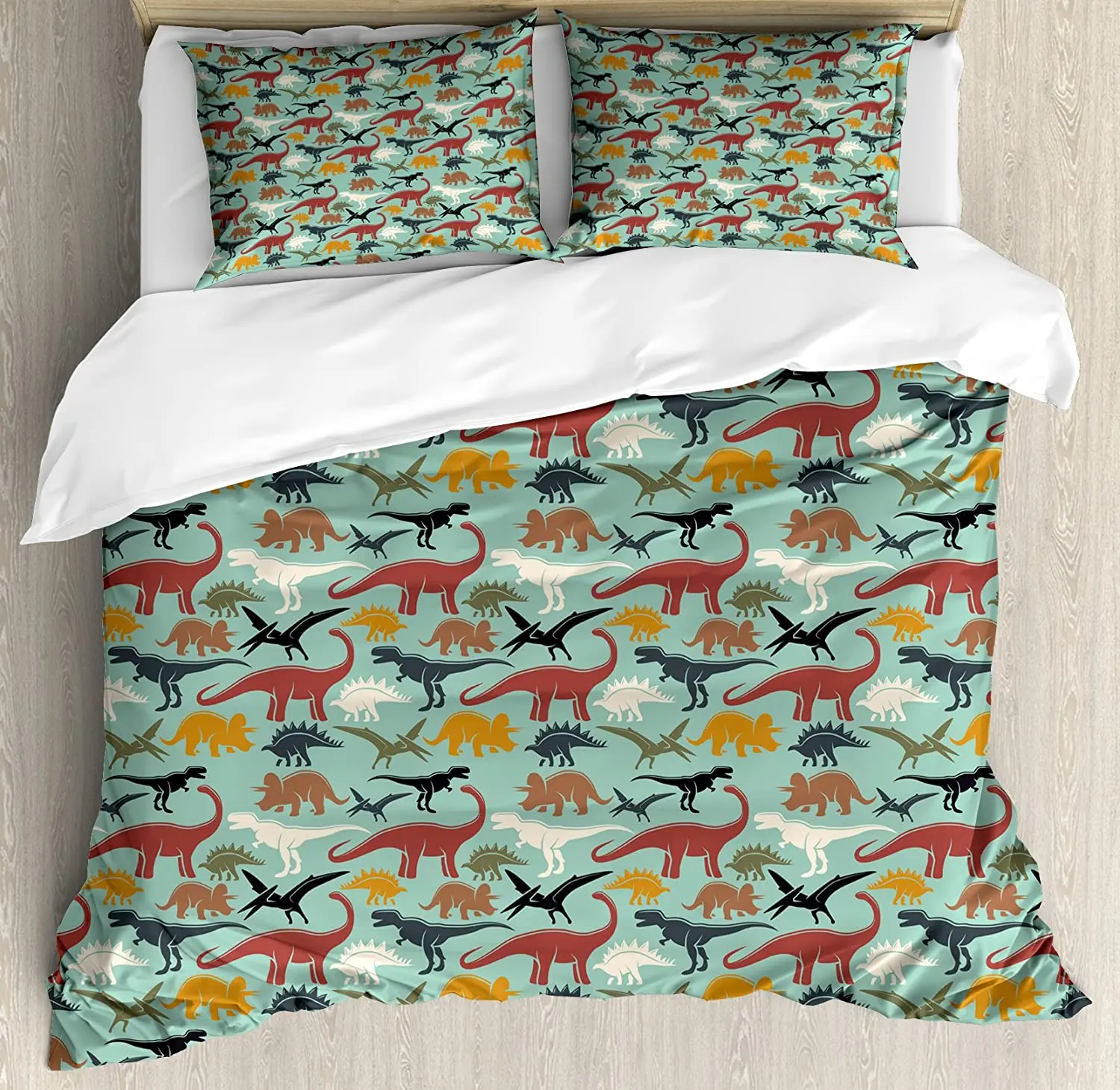 Dinosaur Bedding Set Retro Colored Prehistoric Animal Silho 3pcs Duvet Cover Set Bed Set Quilt Cover Pillow Case Comforter Cover
Dinosaur Bedding Set Retro Colored Prehistoric Animal Silho 3pcs Duvet Cover Set Bed Set Quilt Cover Pillow Case Comforter Cover