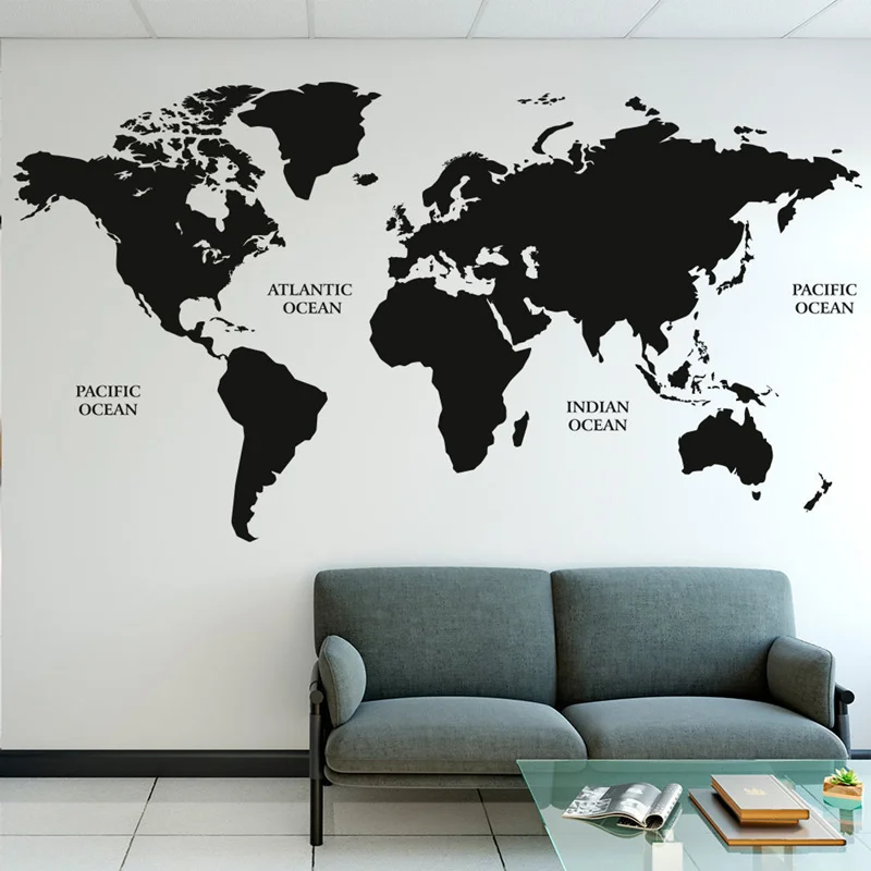 Modern Home Decor Large World Map Wall Sticker Vinyl Interior Decoration Room Bedroom Office Decals Travel Murals Removable AA47
Modern Home Decor Large World Map Wall Sticker Vinyl Interior Decoration Room Bedroom Office Decals Travel Murals Removable AA47