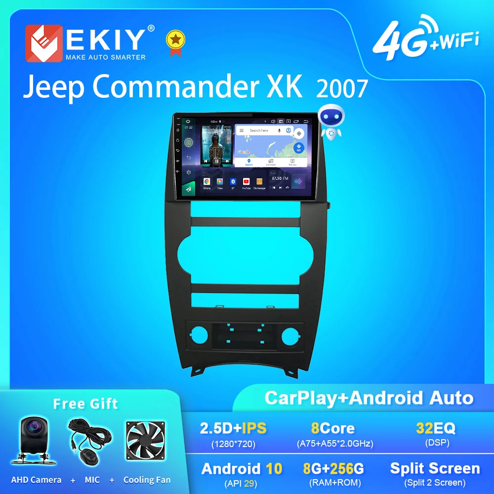 EKIY Q7 Android 10 автомобильный радиоприемник для Jeep Commander XK 2007 IPS навигатор GPS 1280*720 Carplay Автомобильный мультимедийный видеоплеер DVD HU
EKIY Q7 Android 10 автомобильный радиоприемник для Jeep Commander XK 2007 IPS навигатор GPS 1280*720 Carplay Автомобильный мультимедийный видеоплеер DVD HU