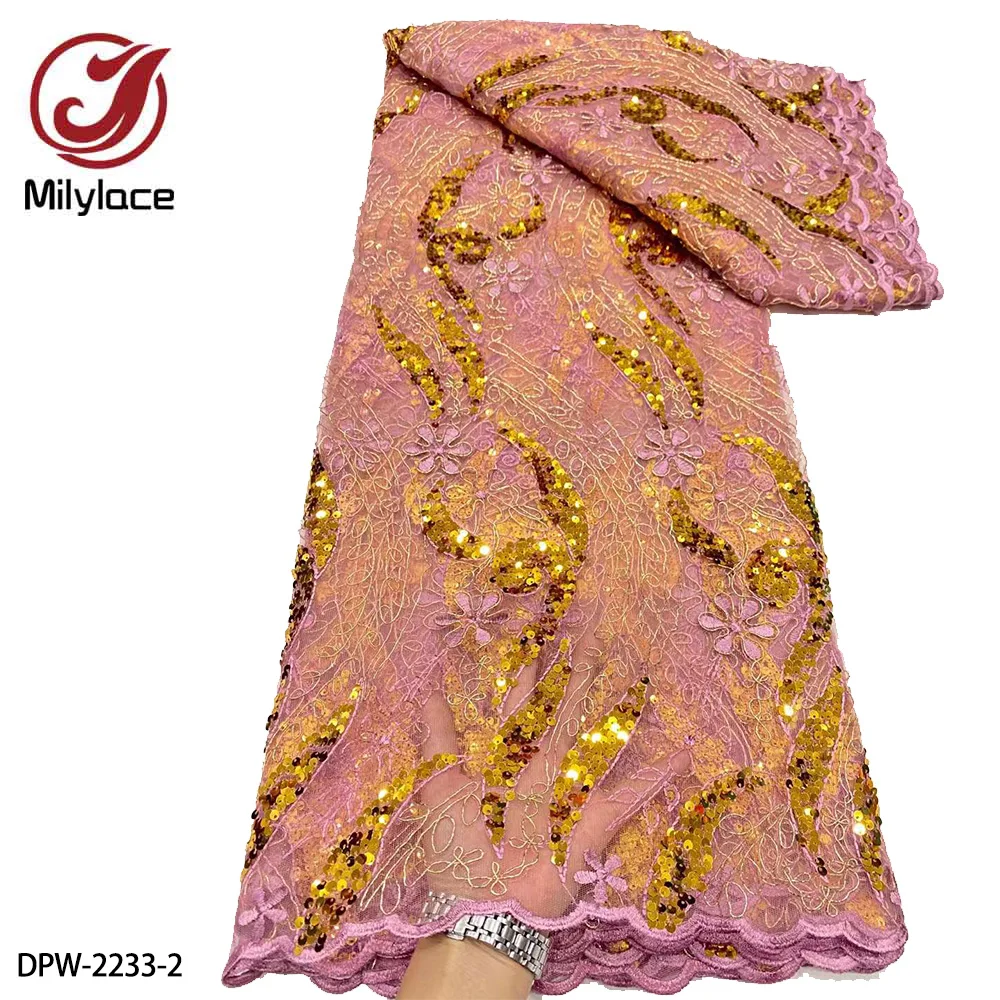 High-end Luxury and Elegant Appearance Embroidered Sequins Lace Fabric for Wedding Gown Fabric Dress Fabric / 5 Yards DPW-2233
High-end Luxury and Elegant Appearance Embroidered Sequins Lace Fabric for Wedding Gown Fabric Dress Fabric / 5 Yards DPW-2233