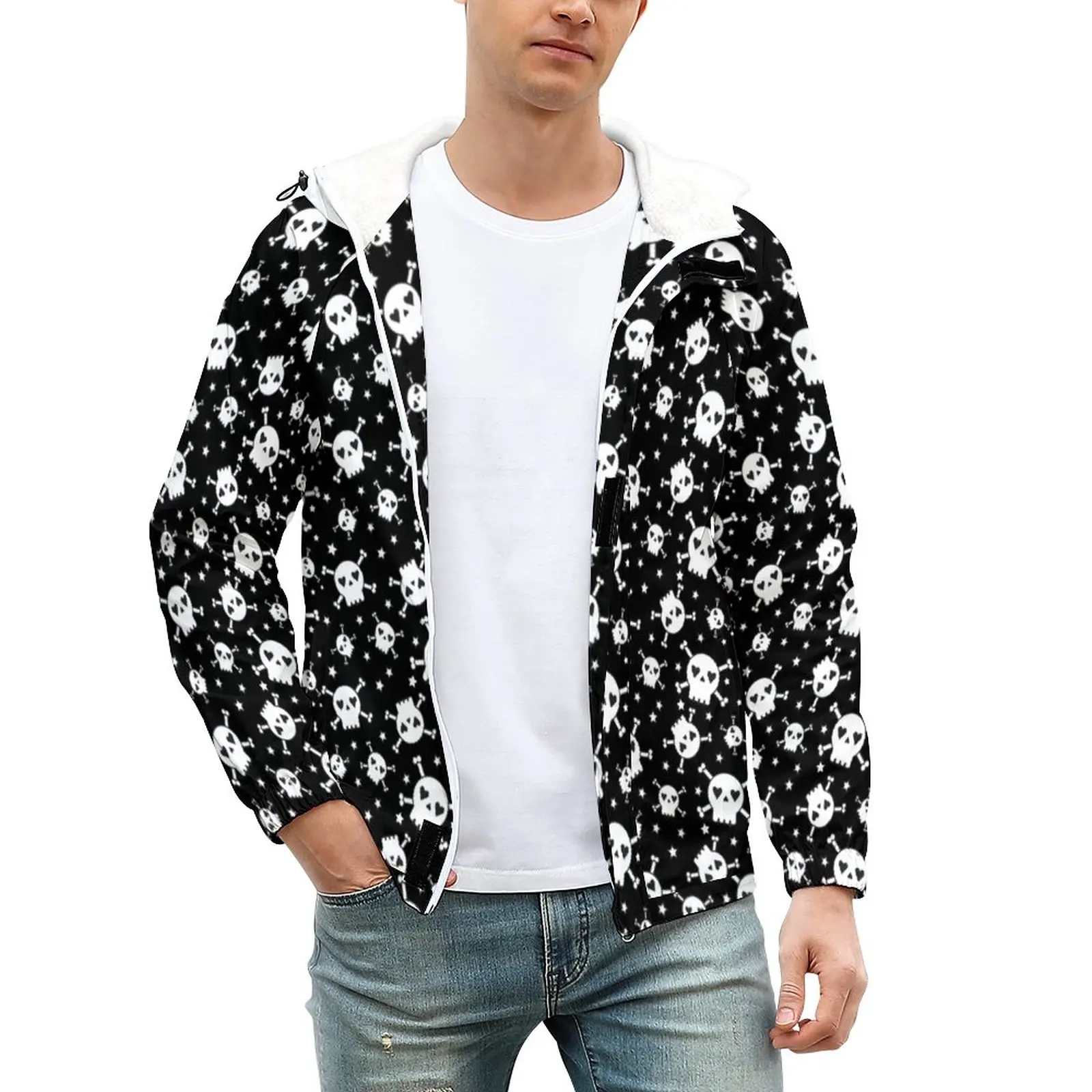 Куртка мужская зимняя с принтом черепа, на молнии
Куртка мужская зимняя с принтом черепа, на молнии