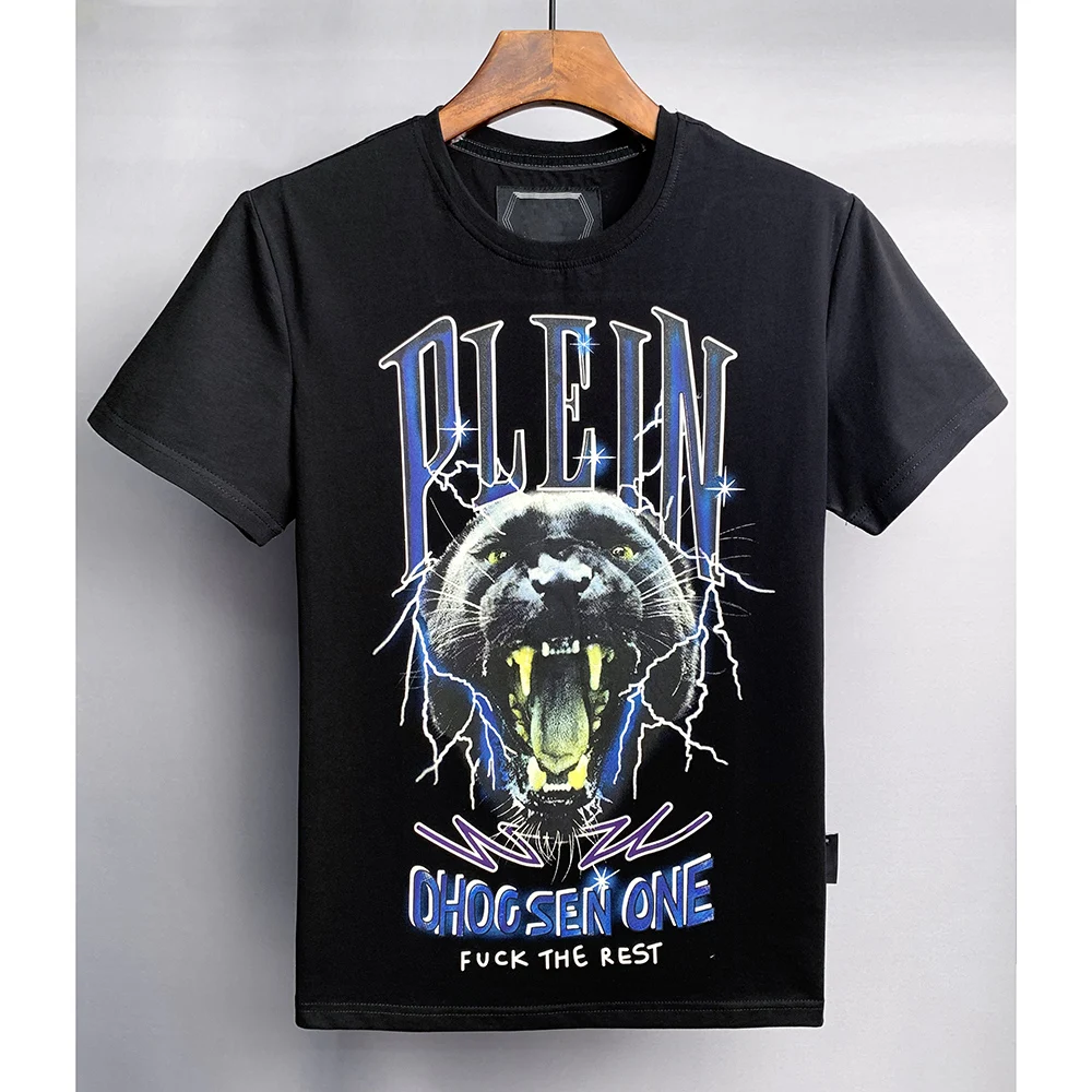 2022 new short sleeve t-shirt men's pure cotton letter seal lightning print top fashion trend summer leisure high street Tees
2022 new short sleeve t-shirt men's pure cotton letter seal lightning print top fashion trend summer leisure high street Tees