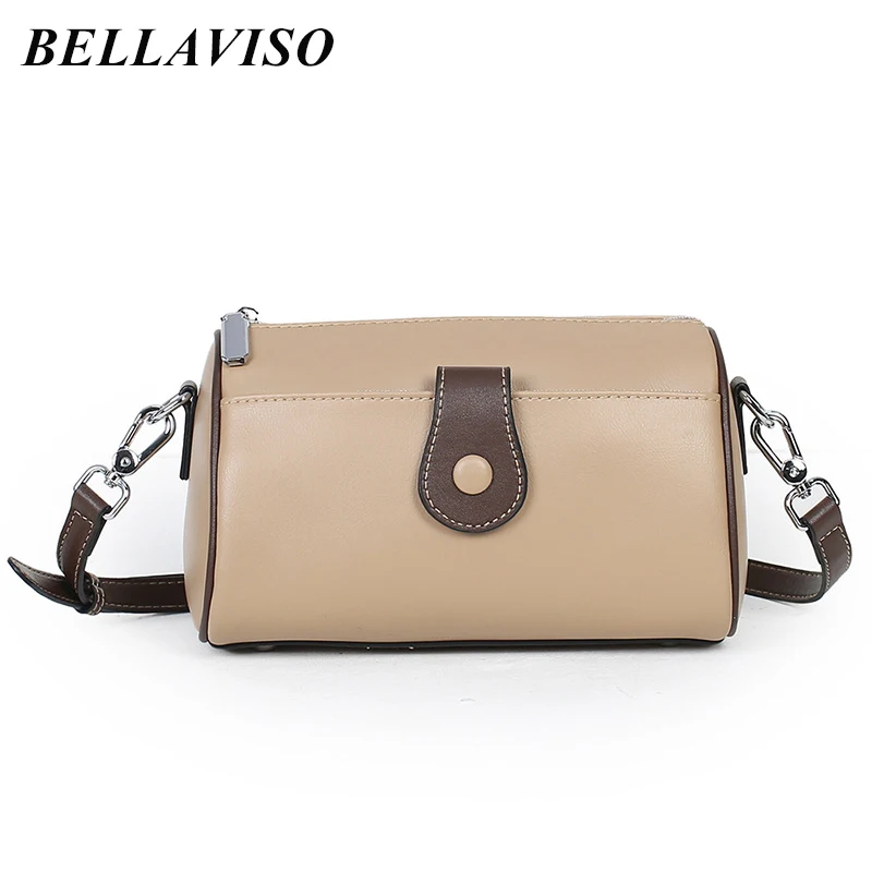

BellaViso Women's Fashion Textured Cowhide Versatile Shoulder Crossbody Bag Lady Simple Genuine Leather Messenger Bags SZLF-080