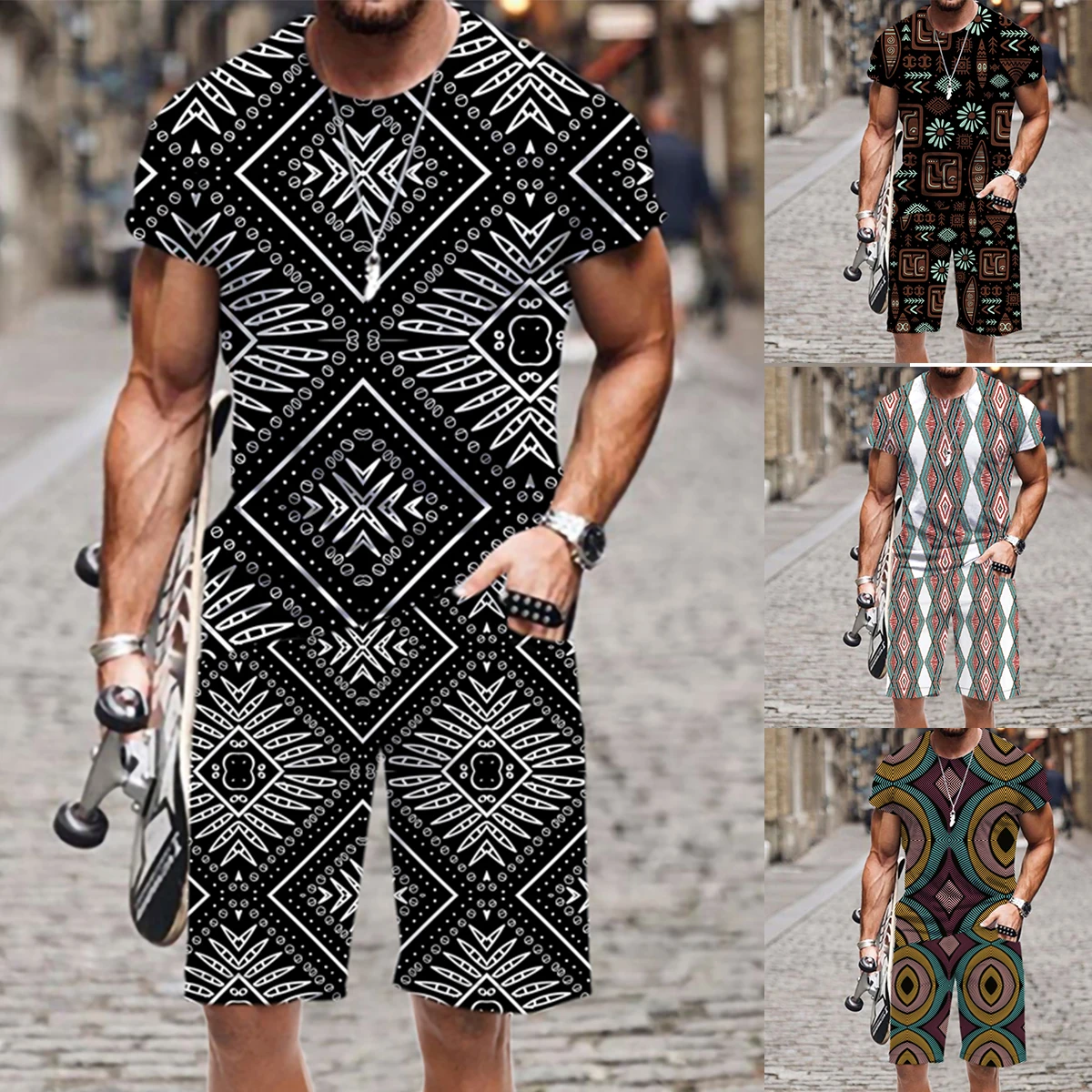 Fashion Hot Mens T-shirt Set Summer Harajuku 3D Printed Short Tops Suit Beach Sportswear Funny Street Casual O Neck T-shirts Set
Fashion Hot Mens T-shirt Set Summer Harajuku 3D Printed Short Tops Suit Beach Sportswear Funny Street Casual O Neck T-shirts Set