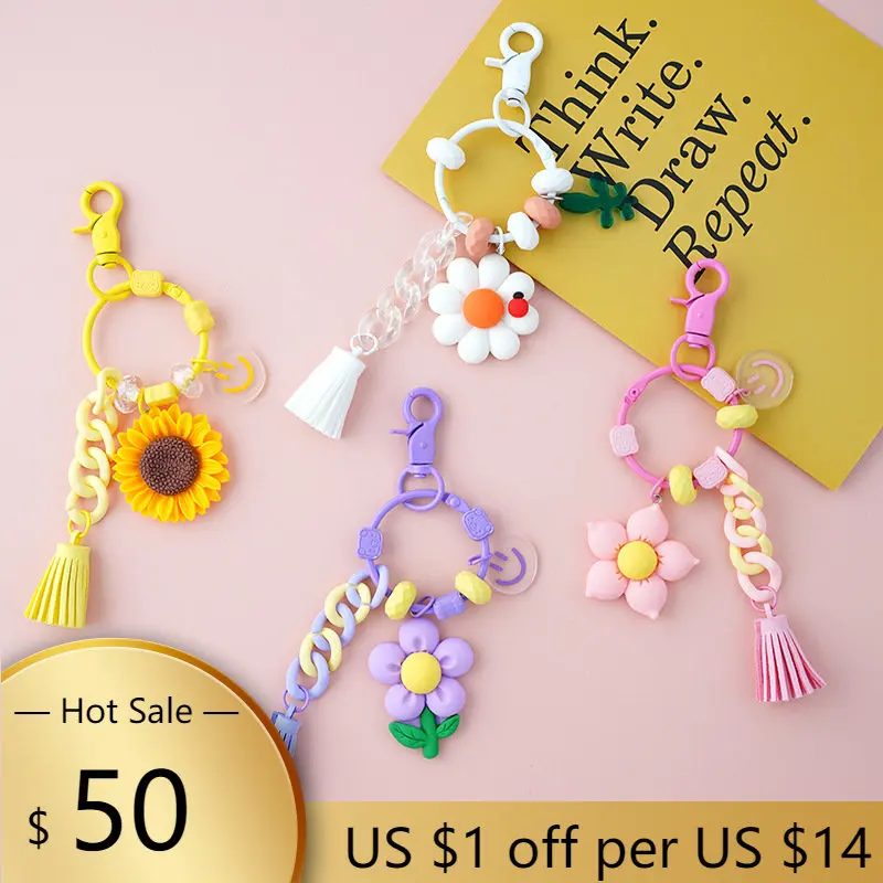 Sunflower Daisies Cute Cartoon Keychain Pendant Creative Personality Men's and Women's Car Keychain School Bag Hanging Ornaments
Sunflower Daisies Cute Cartoon Keychain Pendant Creative Personality Men's and Women's Car Keychain School Bag Hanging Ornaments