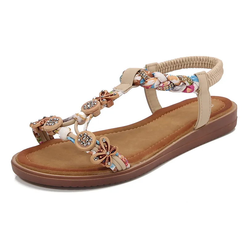 Summer Women Sandals Rhinestone Butterfly Design Bohemia Flats Shoes Elastic Band Beach Shoes Designer Sandals Zapatos Mujer
Summer Women Sandals Rhinestone Butterfly Design Bohemia Flats Shoes Elastic Band Beach Shoes Designer Sandals Zapatos Mujer