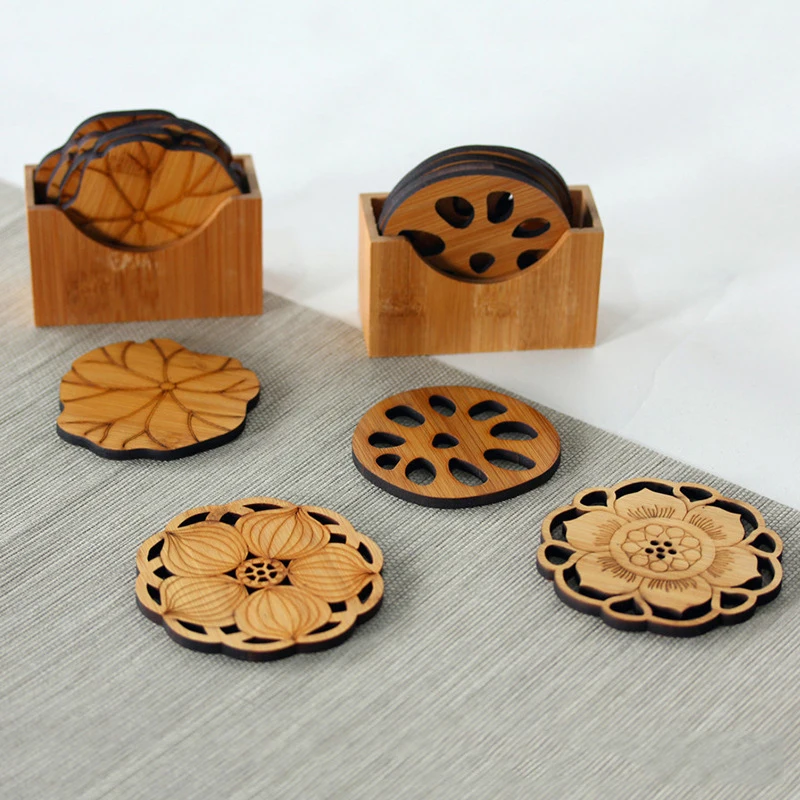 Round Wood Coasters Cup Mat Tea Coffee Mug Drinks Holder Table Insulation Mat Lotus Lotus Leaf Shape Non-slip Bamboo Placemat
Round Wood Coasters Cup Mat Tea Coffee Mug Drinks Holder Table Insulation Mat Lotus Lotus Leaf Shape Non-slip Bamboo Placemat