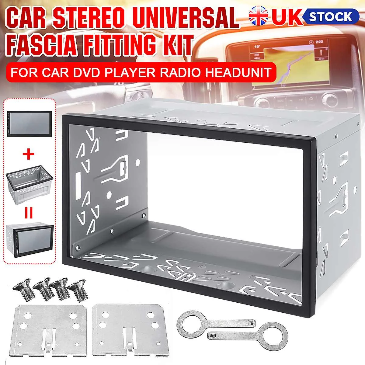 Universal Car Stereo Radio DVD Fascia Panel Plate Frame 2Din Radio Head Unit Installation Frame Adapter Mounting Cage Frame
Universal Car Stereo Radio DVD Fascia Panel Plate Frame 2Din Radio Head Unit Installation Frame Adapter Mounting Cage Frame