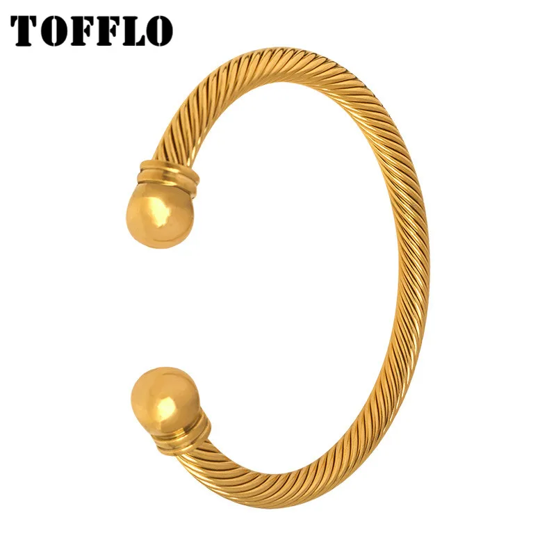TOFFLO Stainless Steel Jewels Thick Ring Stripe Thread Light Elastic Bracelet Women's Fashion Bracelet BSZ015
TOFFLO Stainless Steel Jewels Thick Ring Stripe Thread Light Elastic Bracelet Women's Fashion Bracelet BSZ015