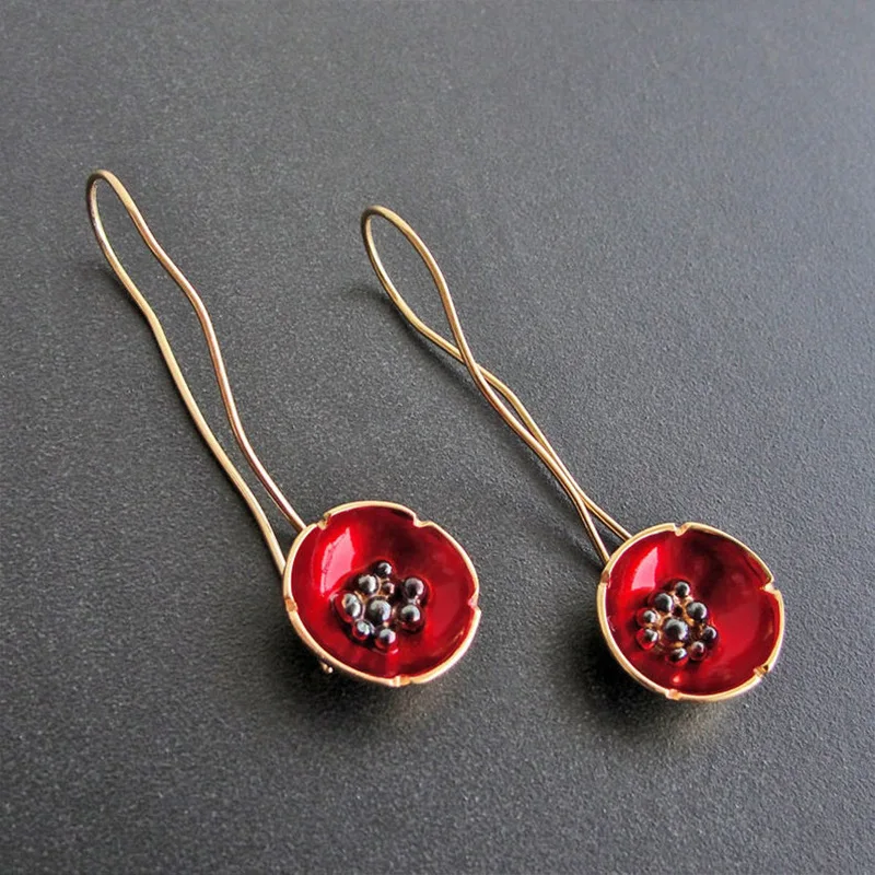 Exquisite Red Flower Drop Dangle Earrings for Women Vintage Hanging Flowers Long Earrings 2023 Trend Luxury Jewelry
Exquisite Red Flower Drop Dangle Earrings for Women Vintage Hanging Flowers Long Earrings 2023 Trend Luxury Jewelry