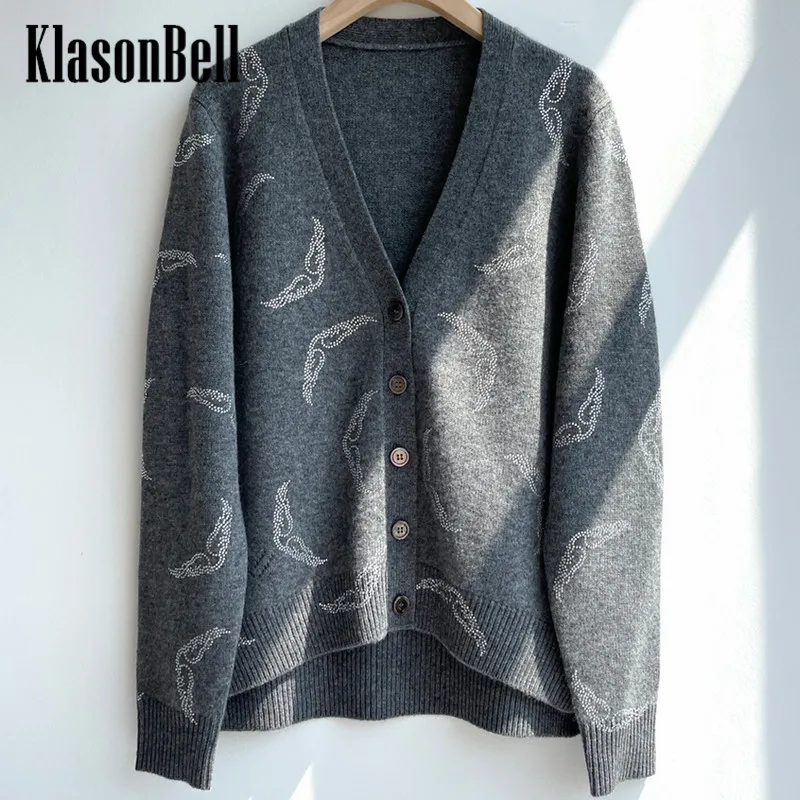 10,18 KlasonBell 100% кашемировый вязаный с V-образным вырезом спереди длинный сзади короткий бриллиантовый принт украшение удобный кардиган пальто для женщин
10,18 KlasonBell 100% кашемировый вязаный с V-образным вырезом спереди длинный сзади короткий бриллиантовый принт украшение удобный кардиган пальто для женщин