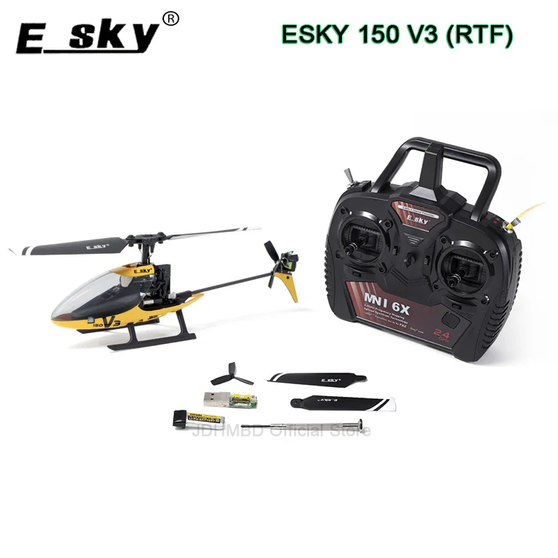 

ESKY 150 V3 2.4G 5CH Mini 6 Axes Gyro Flybarless RC Helicopter VS ESKY 150BL 300V2