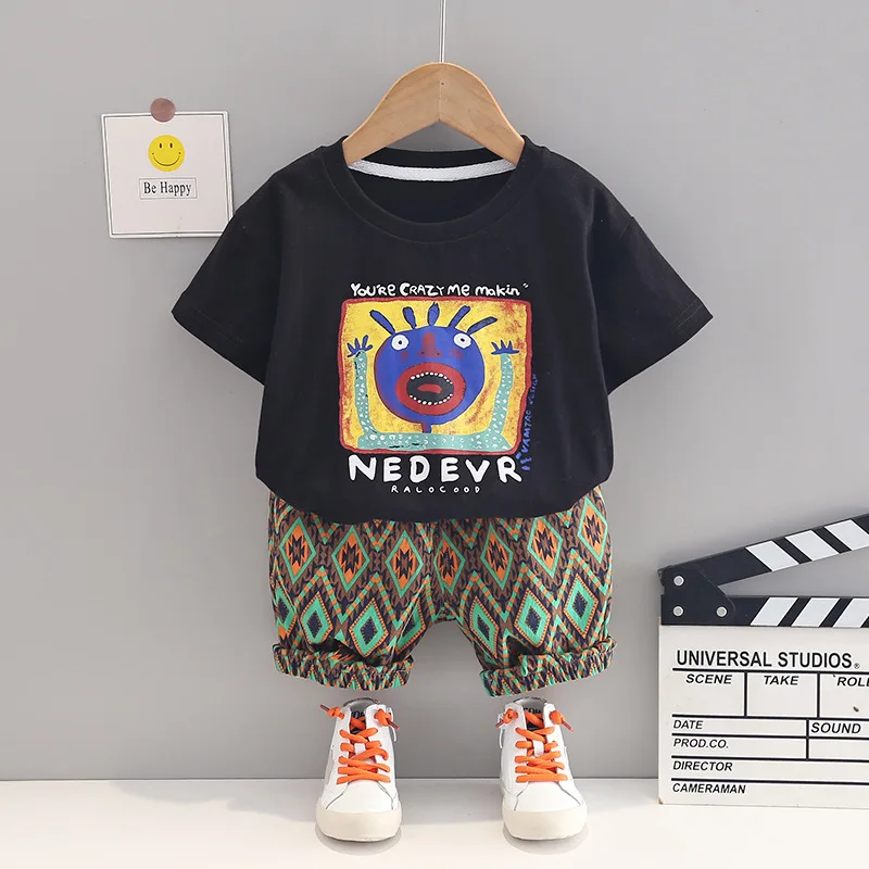 Baby Kids Boys Sets O-neck Neck Summer Children's Clothing Baby Short-sleeved Clothes Handsome Children's Casual Summer Clothes
Baby Kids Boys Sets O-neck Neck Summer Children's Clothing Baby Short-sleeved Clothes Handsome Children's Casual Summer Clothes