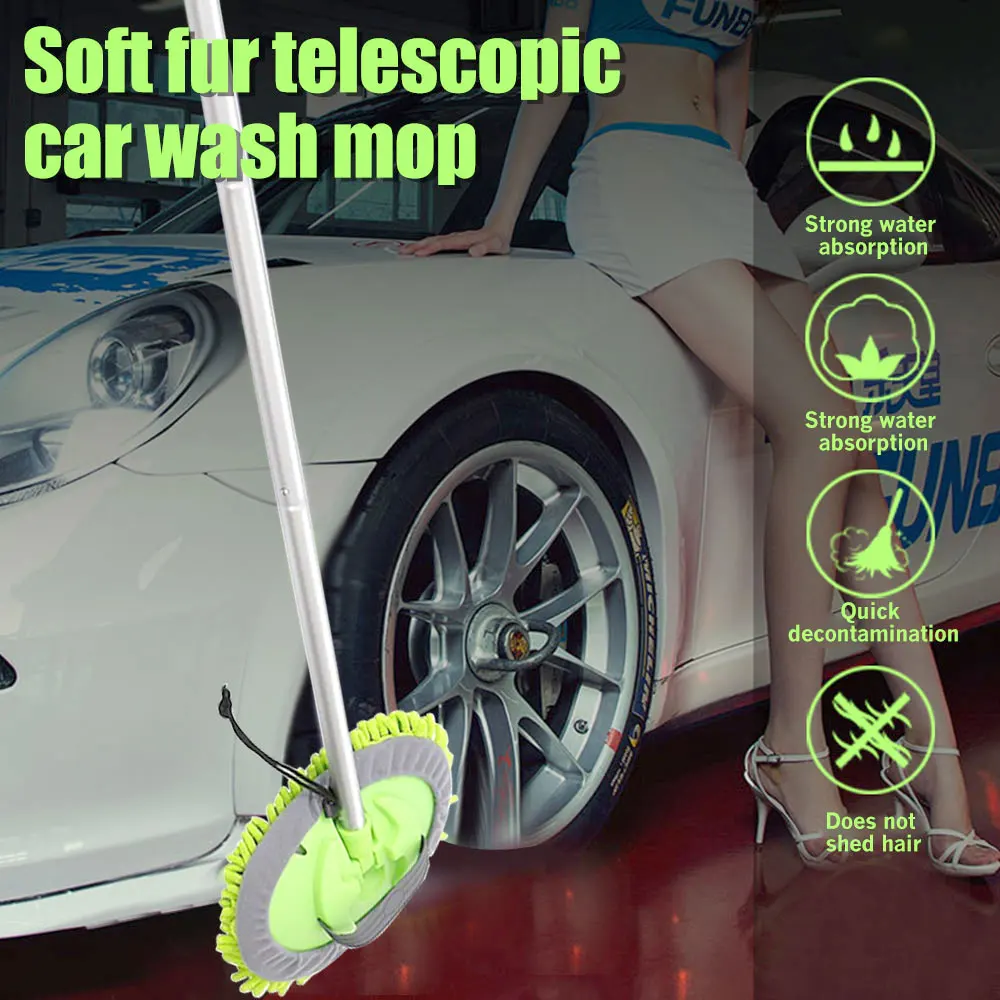 Duster Car Wash Mop Adjustable Soft Car Wash Brush Chenille Microfiber Cleaning Anti-scratch Adjustable Mop
Duster Car Wash Mop Adjustable Soft Car Wash Brush Chenille Microfiber Cleaning Anti-scratch Adjustable Mop