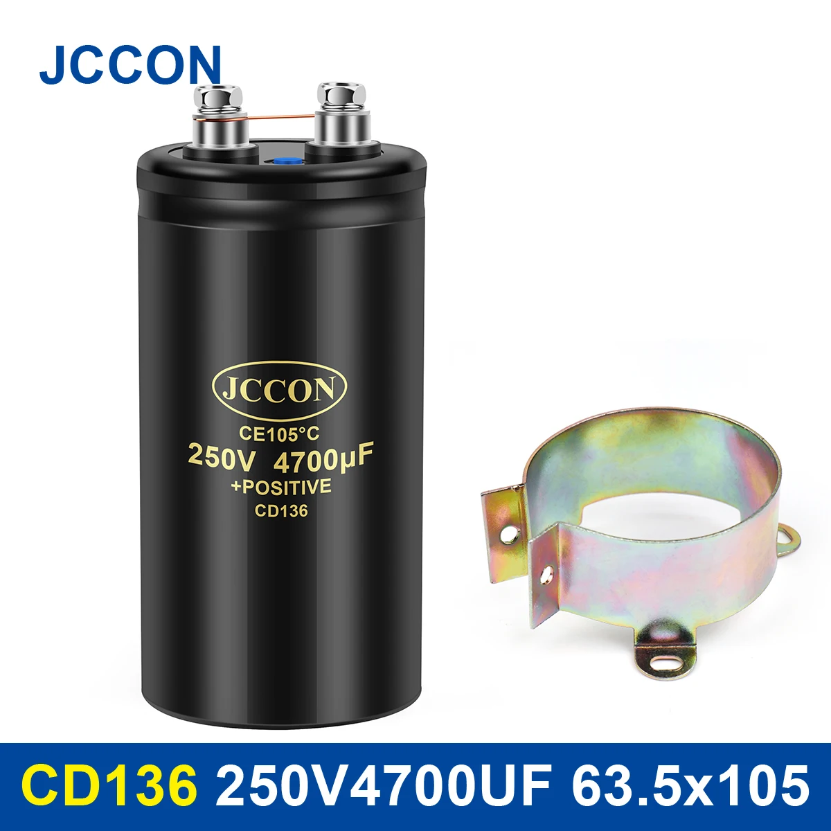 JCCON Bolt Electrolytic Capacitor 250V4700UF 63.5x105mm CD136 Screw Capacitors CE105℃ Original &Brand New With Bracket 2000Hours
JCCON Bolt Electrolytic Capacitor 250V4700UF 63.5x105mm CD136 Screw Capacitors CE105℃ Original &Brand New With Bracket 2000Hours