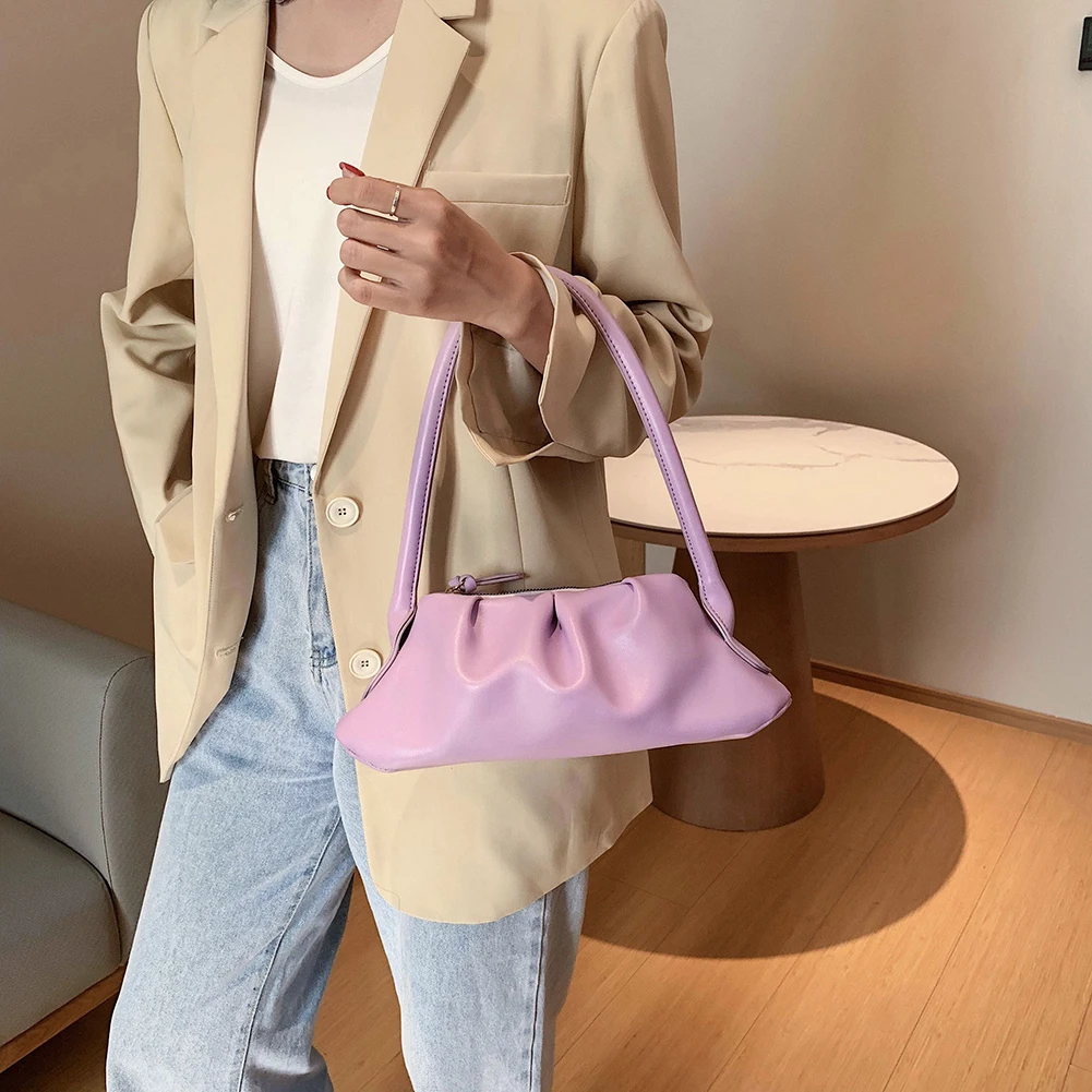 Delicate Fashion Pleated Women Handbag Classic Texture Creative Chic PU Leather Female Underarm Shoulder Truck Tote Bag
Delicate Fashion Pleated Women Handbag Classic Texture Creative Chic PU Leather Female Underarm Shoulder Truck Tote Bag