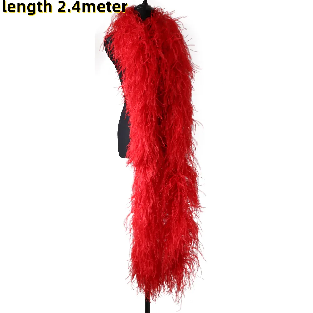2m 2.4m Real Natural Ostrich Feather Boa Custom Craft 10ply Red Plumage Shawl for Sewing Party Dress Creative Skirt Decoration
2m 2.4m Real Natural Ostrich Feather Boa Custom Craft 10ply Red Plumage Shawl for Sewing Party Dress Creative Skirt Decoration