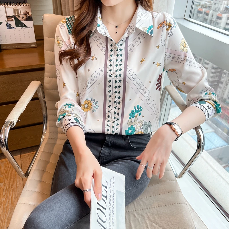 Summer Blouse Long Sleeve Top Female Clothing Korean Fashion Polo Shirt Poplin Casual Loose Button Up Houthion
Summer Blouse Long Sleeve Top Female Clothing Korean Fashion Polo Shirt Poplin Casual Loose Button Up Houthion