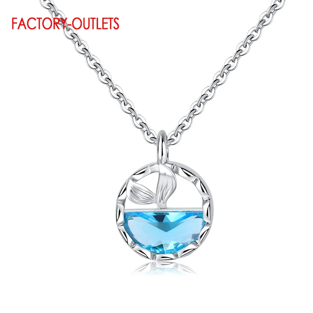Hot Sale Classic Bud Pattern With Shiny Blue Crystal Necklace Fashion Charm 925 Sterling Silver Fashion Necklace For Women
Hot Sale Classic Bud Pattern With Shiny Blue Crystal Necklace Fashion Charm 925 Sterling Silver Fashion Necklace For Women