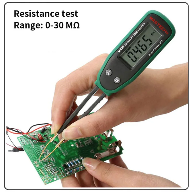 MS8910 Pointer High Precision Smart SMD Tester Auto Recognition Resistance Capacitance Diode Co Check Electrician Tools Tester
MS8910 Pointer High Precision Smart SMD Tester Auto Recognition Resistance Capacitance Diode Co Check Electrician Tools Tester