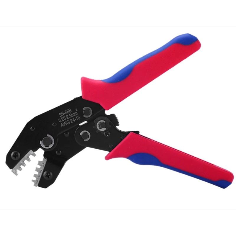 SN-58B Ratchet Crimping Plier Crimper Tool 0.25-2.5Mm² AWG24-13 For Terminal Wire Electrical Pliers
SN-58B Ratchet Crimping Plier Crimper Tool 0.25-2.5Mm² AWG24-13 For Terminal Wire Electrical Pliers