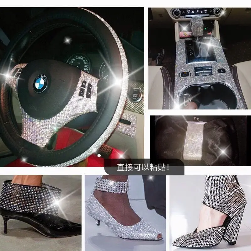 Self Adhesive Rhinestone Sticker Tape Sheet Trim Glitter Crystal Ribbon Gem Stickers for DIY Car Phone Shoes Clothes Decor
Self Adhesive Rhinestone Sticker Tape Sheet Trim Glitter Crystal Ribbon Gem Stickers for DIY Car Phone Shoes Clothes Decor