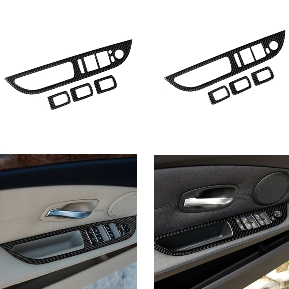 Стеклоподъемник из углеродного волокна для BMW E60 2008-2010, переключатель рамы управления, декоративная панель для подлокотника, наклейки, защита интерьера
Стеклоподъемник из углеродного волокна для BMW E60 2008-2010, переключатель рамы управления, декоративная панель для подлокотника, наклейки, защита интерьера