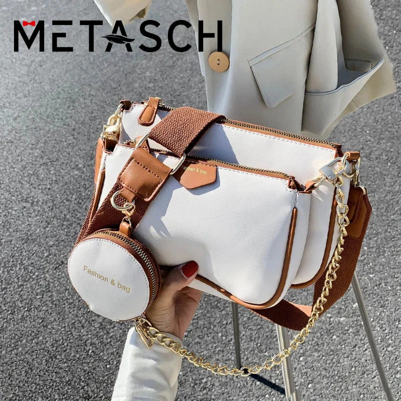 METASCH 3Pc Set Messenger Bag Woman Handbag Brand Shoulder Bags For Woman Fashion 3 In One Crossbody Bag Pu Leather High Quality
METASCH 3Pc Set Messenger Bag Woman Handbag Brand Shoulder Bags For Woman Fashion 3 In One Crossbody Bag Pu Leather High Quality
