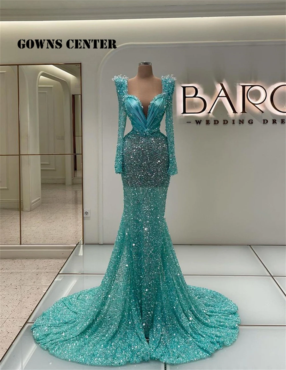 Luxury Beaded Mermaid Evening Dresses Long Wedding Party Dress Long Sleeve Engagement Gowns Dubai robe de bal vestidos de fiesta
Luxury Beaded Mermaid Evening Dresses Long Wedding Party Dress Long Sleeve Engagement Gowns Dubai robe de bal vestidos de fiesta