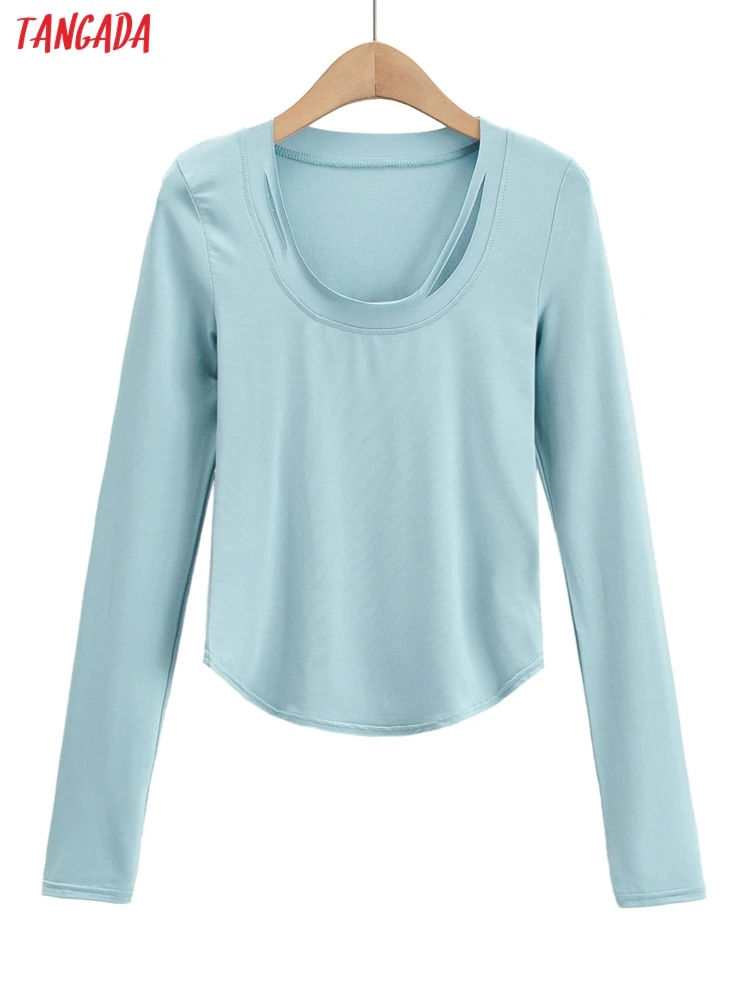 Tangada Women Hollow Out Cotton T Shirt Long Sleeve O Neck Tees Ladies Casual Tee Shirt Street Wear Top 4P95
Tangada Women Hollow Out Cotton T Shirt Long Sleeve O Neck Tees Ladies Casual Tee Shirt Street Wear Top 4P95