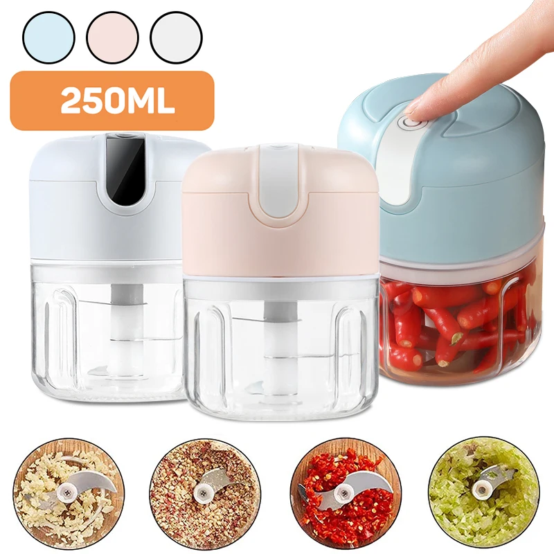 Garlic Crusher 250ml Electric Mini Meat Grinder Rechargeable Kitchen Machines For Garlic Onion Chili Veggie Ginger Fruit Blender
Garlic Crusher 250ml Electric Mini Meat Grinder Rechargeable Kitchen Machines For Garlic Onion Chili Veggie Ginger Fruit Blender