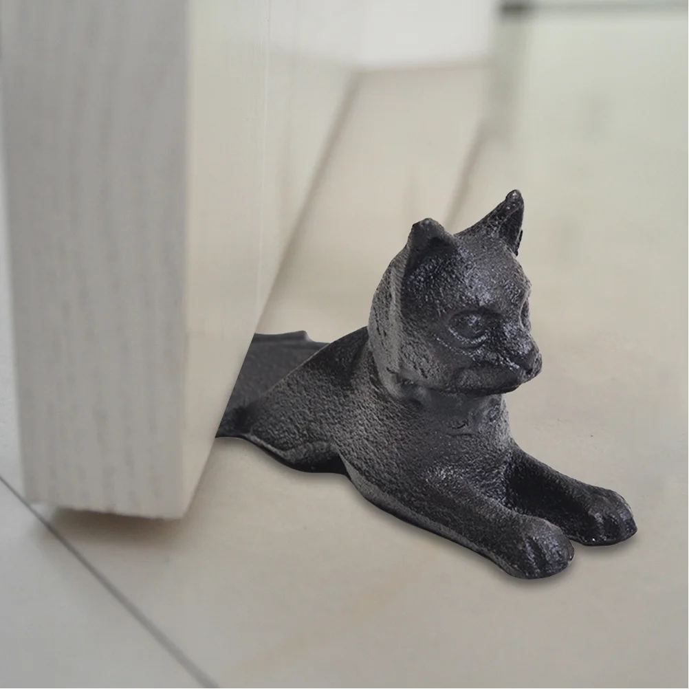 Cast Iron Cat Door Stop Durable Stopper Floor Decor Windproof Design Stooper Nail-free Trim Doorstop for the 
Cast Iron Cat Door Stop Durable Stopper Floor Decor Windproof Design Stooper Nail-free Trim Doorstop for the