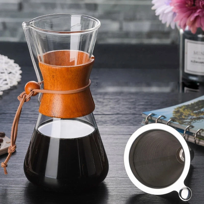 1PC High Temperature Resistant Glass Coffee Pot Anti-scald Manual Coffee Pot Manual Dripper Brewer Stainless Steel Filter Bottle
1PC High Temperature Resistant Glass Coffee Pot Anti-scald Manual Coffee Pot Manual Dripper Brewer Stainless Steel Filter Bottle
