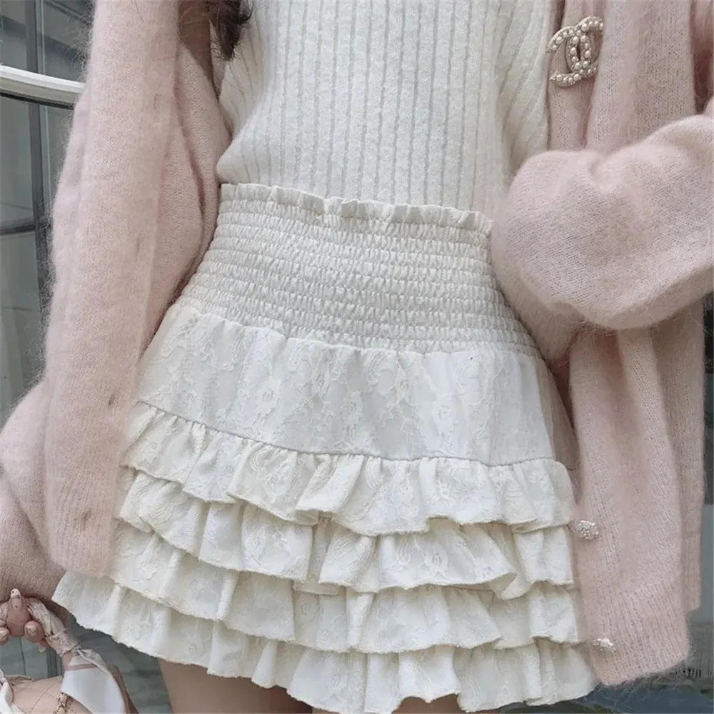 Mini Girl Love Cake Pleated Fairy Lolita Kawaii Layered High Y2k Waist Outfit Skirt Elastic Lace Women A-line Japan Skirt Black
Mini Girl Love Cake Pleated Fairy Lolita Kawaii Layered High Y2k Waist Outfit Skirt Elastic Lace Women A-line Japan Skirt Black